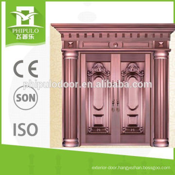 Luxury Villa entrance dood / Handmade steel copper door / Modern door draft stopper